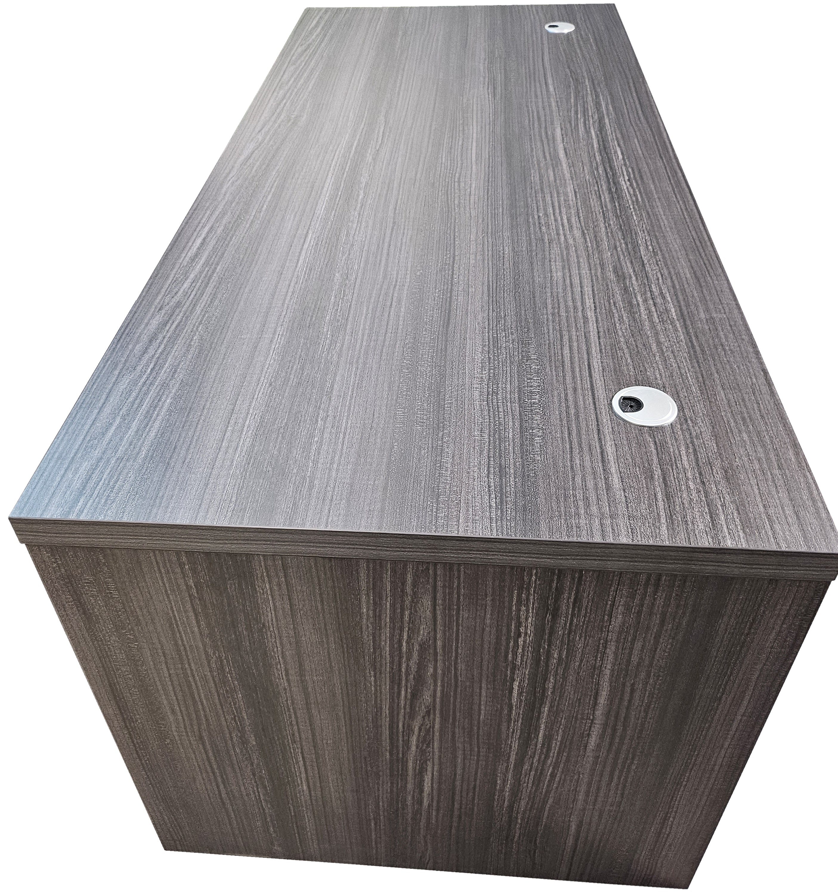Modern Grey Oak Veneer Executive Office Desk - 2000mm - DG17-D20GR
